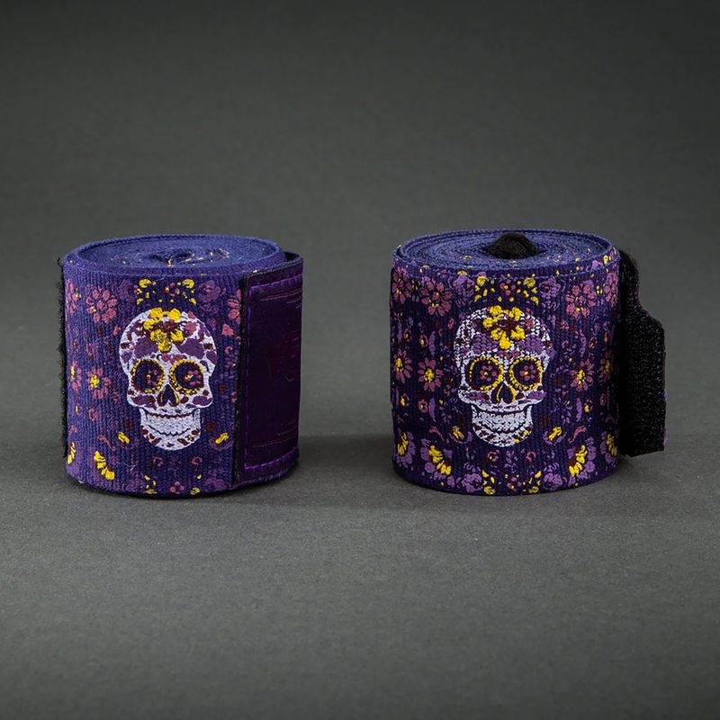 Boxoló bandázsok Venum Santa Muerte Handwraps 450 cm dark purple 2