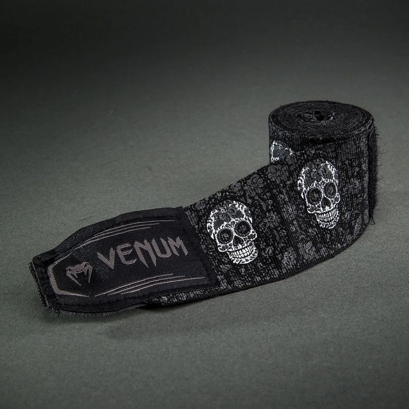 Boksz bandázsok Venum Santa Muerte Handwraps 450 cm black/white 3