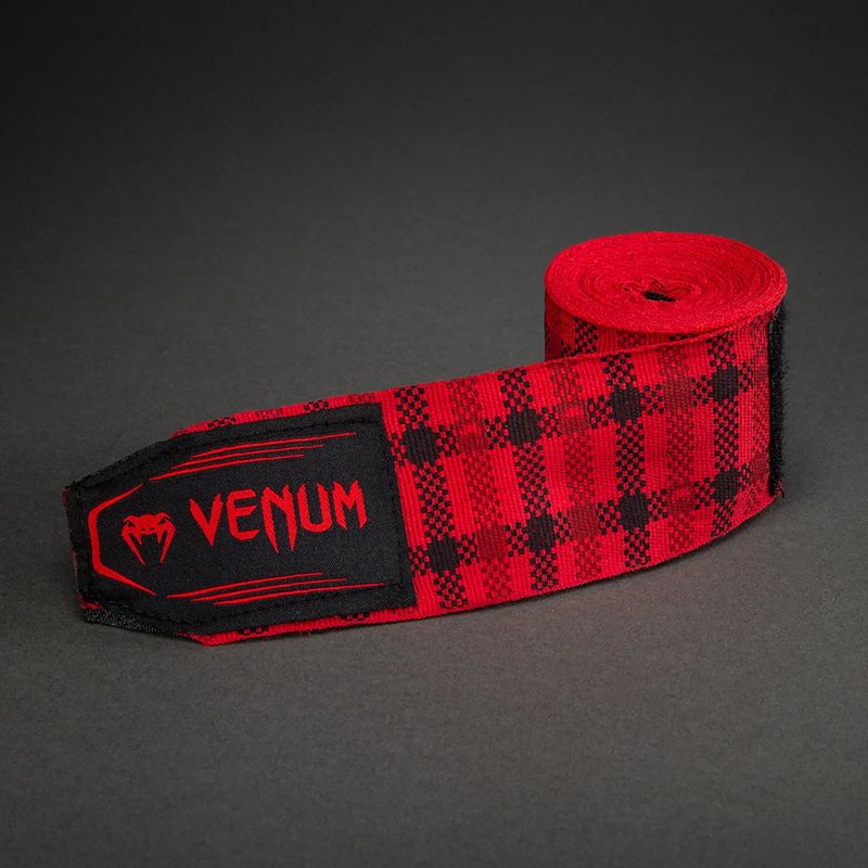 Boksz bandázsok Venum Tartan Handwraps 400 cm fury red 3