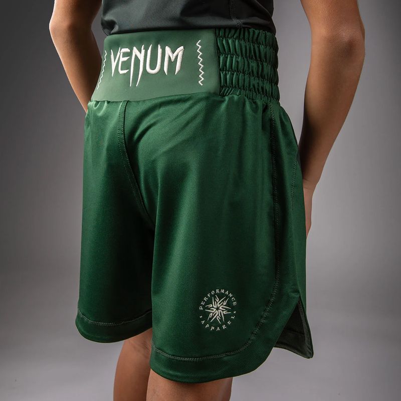 Gyerek edző rövidnadrág Venum Attack Kids Boxing forest green/off white 7