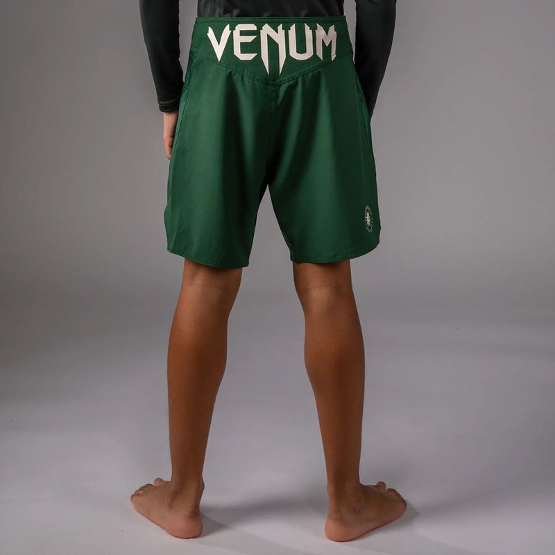 Gyerek edző rövidnadrág Venum Attack Kids Fightshorts forest green/off white 4