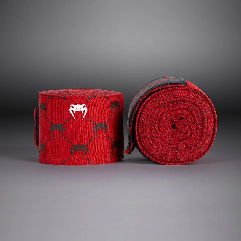 Boksz kézbandázsok Venum Monogram Hand Wraps Advanced 400 cm red 2
