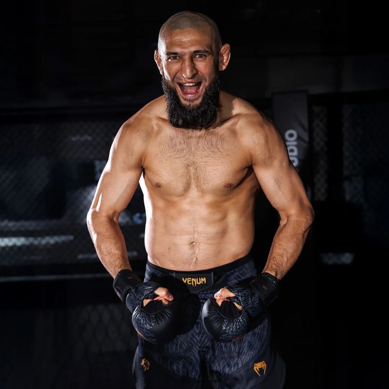 Férfi edző rövidnadrág Venum x Chimaev Fightshorts black/grey 8