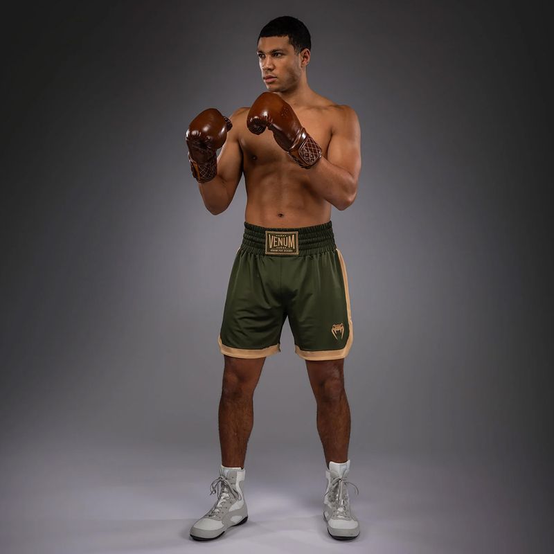 Férfi edzőshort Venum Classic Boxing military green/sand 2