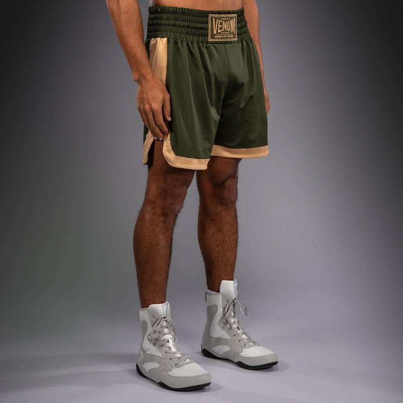 Férfi edzőshort Venum Classic Boxing military green/sand 3
