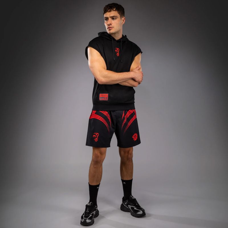 Férfi ujjatlan kapucnis pulóver Venum x Mike Tyson Tiger Sleeveless Hoodie deep black/intense red 2