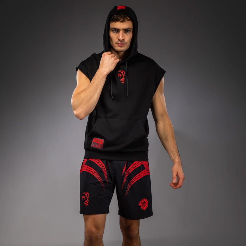 Férfi ujjatlan kapucnis pulóver Venum x Mike Tyson Tiger Sleeveless Hoodie deep black/intense red 4