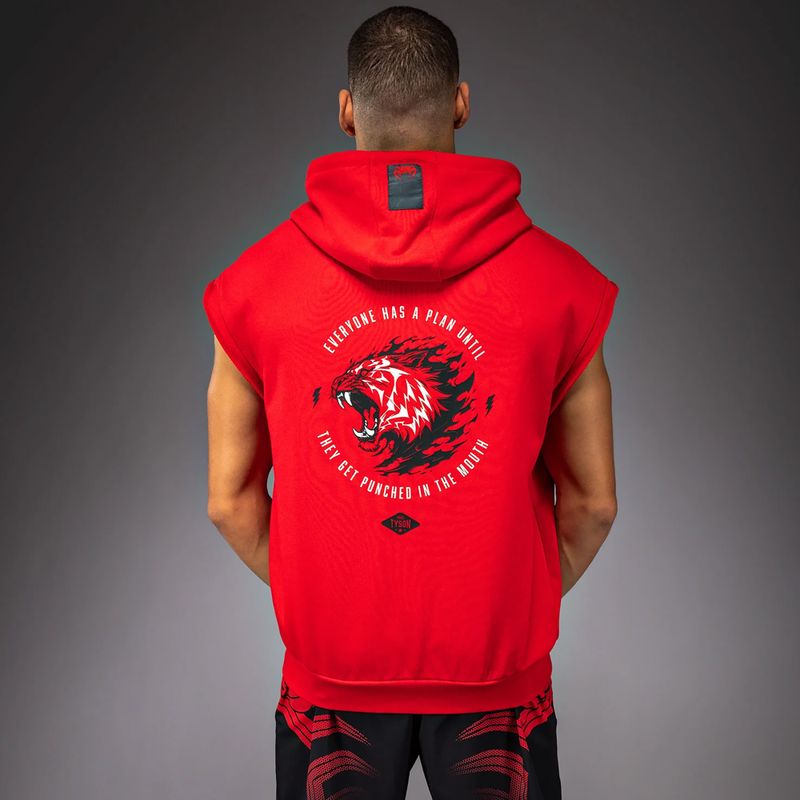 Férfi kapucnis pulóver Venum x Mike Tyson Tiger Sleeveless Hoodie intense red/deep black 3