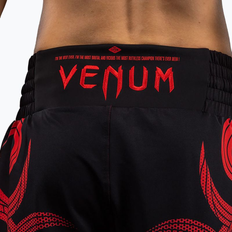 Férfi edzőshortok Venum x Mike Tyson Tiger deep black/intense red 7