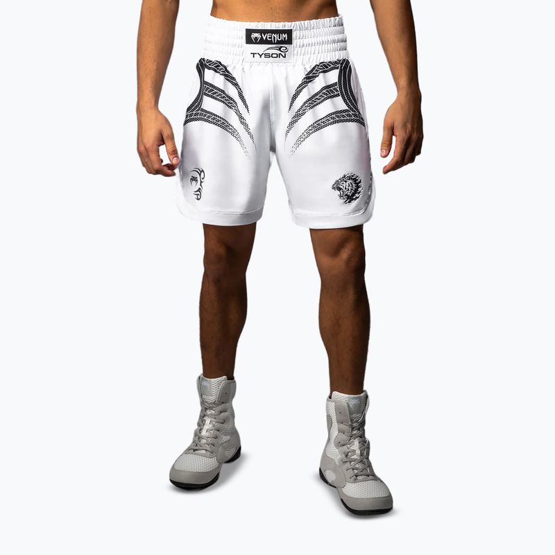 Férfi edzőshort Venum x Mike Tyson Tiger optical white/deep black