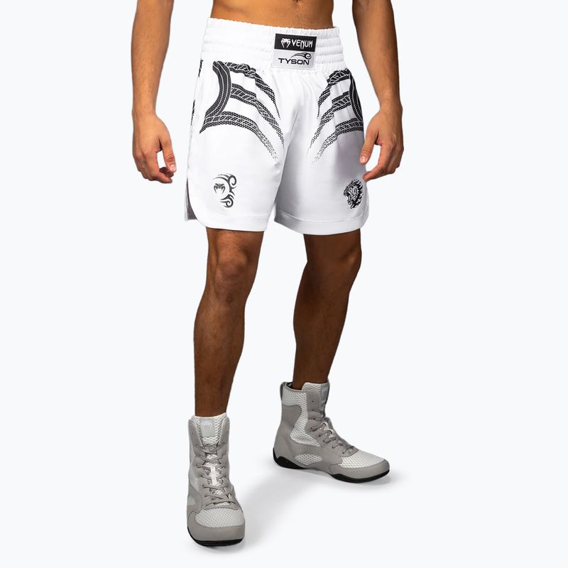 Férfi edzőshort Venum x Mike Tyson Tiger optical white/deep black 3