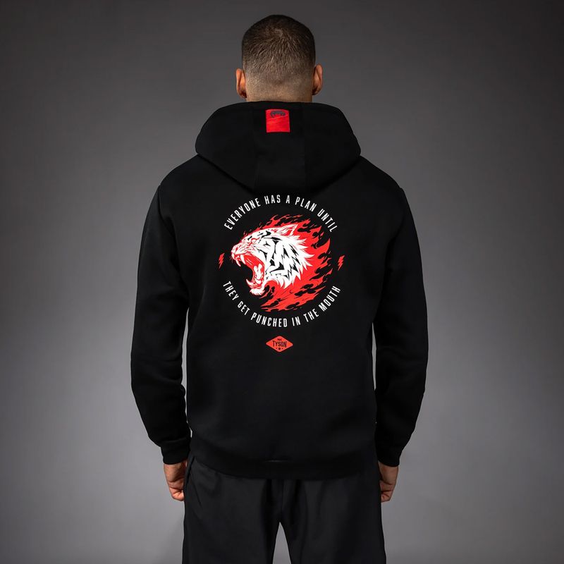 Férfi kapucnis pulóver Venum x Mike Tyson Tiger Hoodie deep black/intense red 2