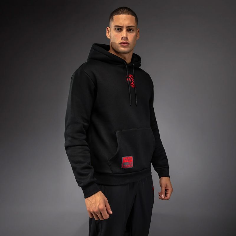 Férfi kapucnis pulóver Venum x Mike Tyson Tiger Hoodie deep black/intense red 3