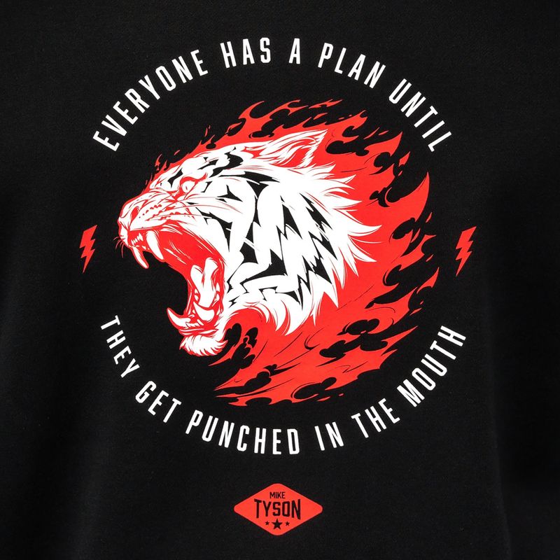 Férfi kapucnis pulóver Venum x Mike Tyson Tiger Hoodie deep black/intense red 7