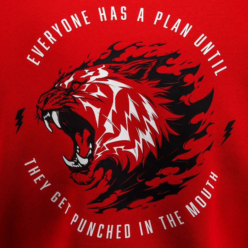 Férfi pulóver Venum x Mike Tyson Tiger Hoodie intense red/deep black 8