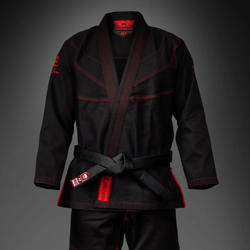 GI brazilira jiu-jitsu Venum Roger Gracie Academy BJJ black/red 3