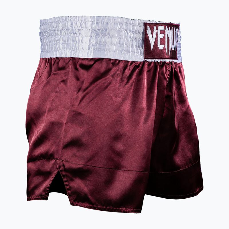 Férfi edzőshort Venum Classic Muay Thai burgundy 3