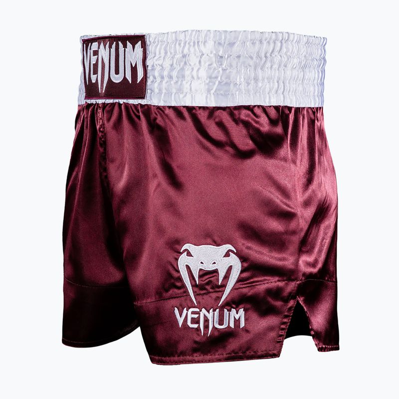 Férfi edzőshort Venum Classic Muay Thai burgundy 4