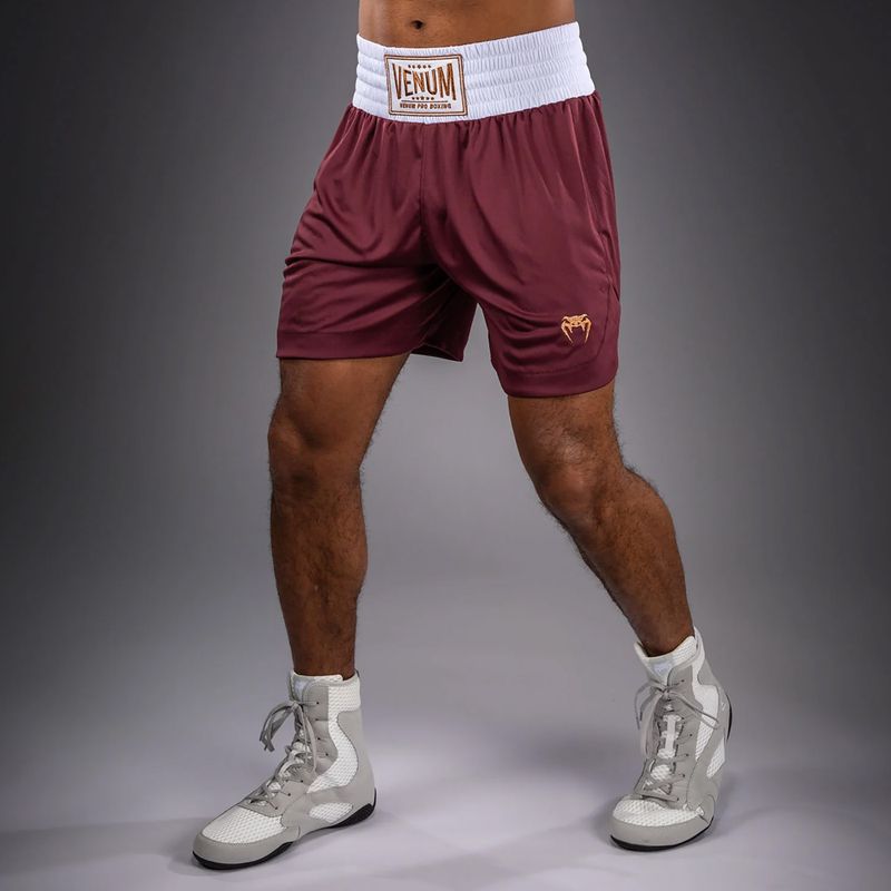 Férfi edzőshort Venum Classic Boxing burgundy 4