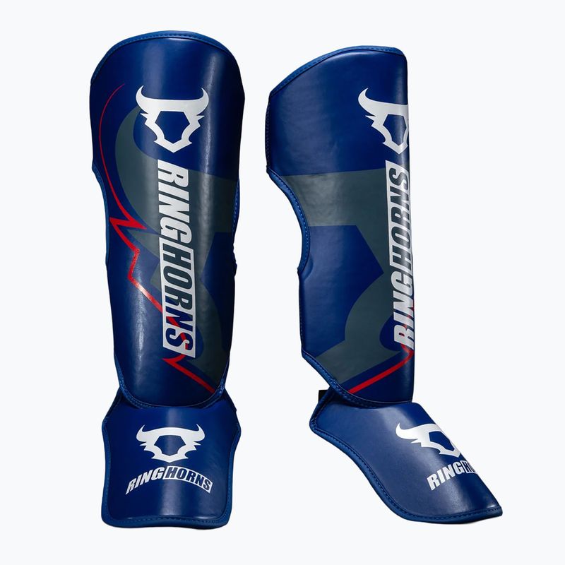Sípcsont- és lábfejvédők Venum Ringhorns Charger Shin navy blue/red 2