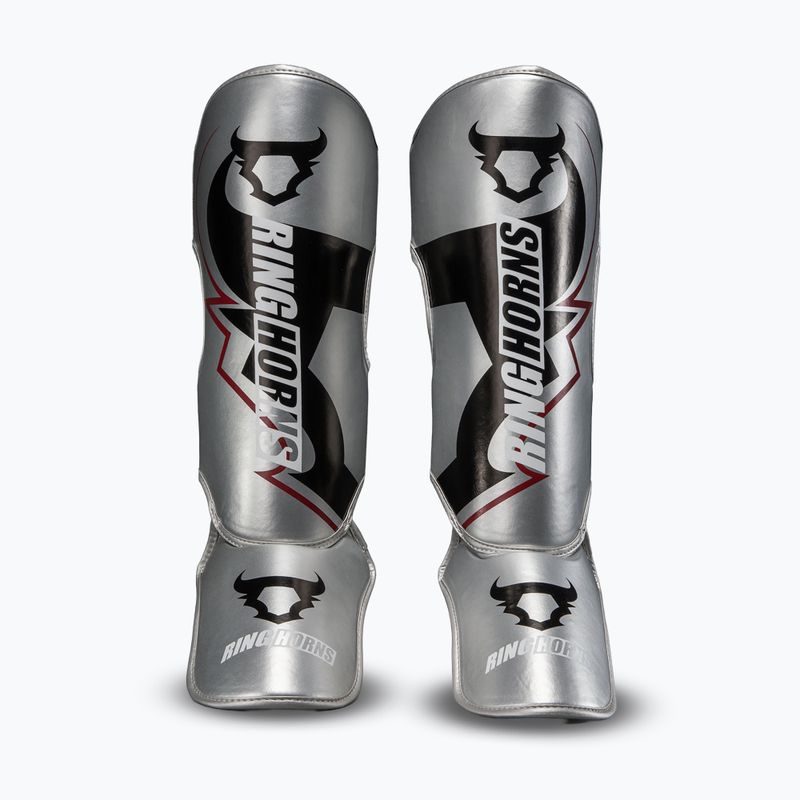 Sípcsont- és lábfejvédők Venum Ringhorns Charger Shin silver/black 2