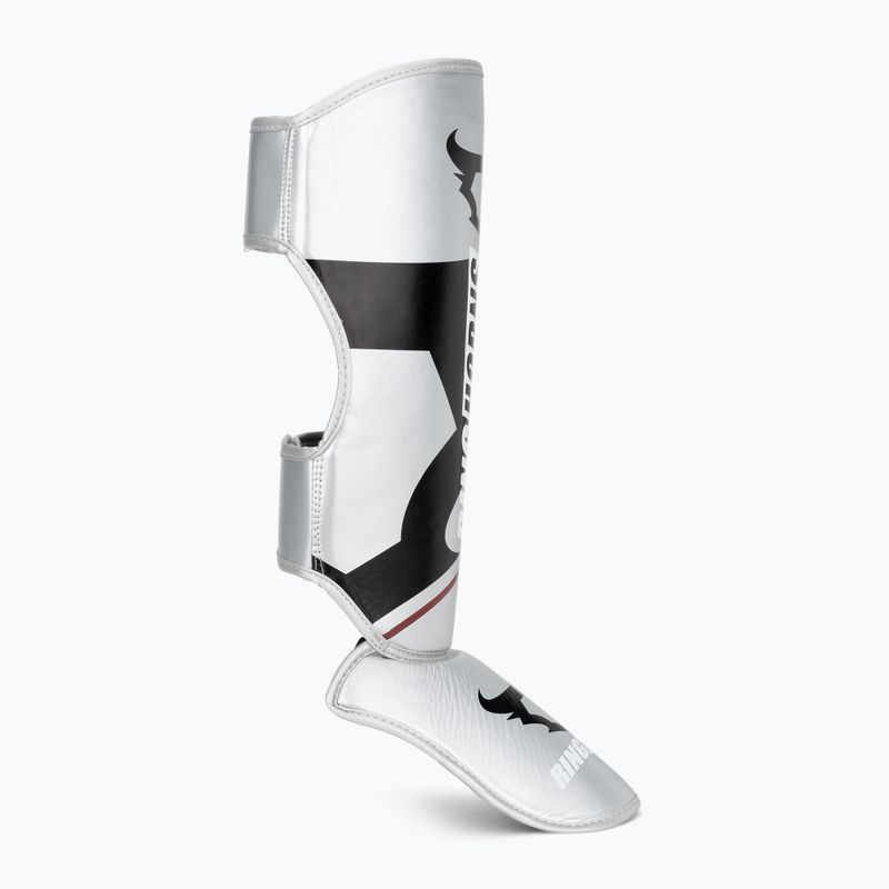 Sípcsont- és lábfejvédők Venum Ringhorns Charger Shin silver/black 2