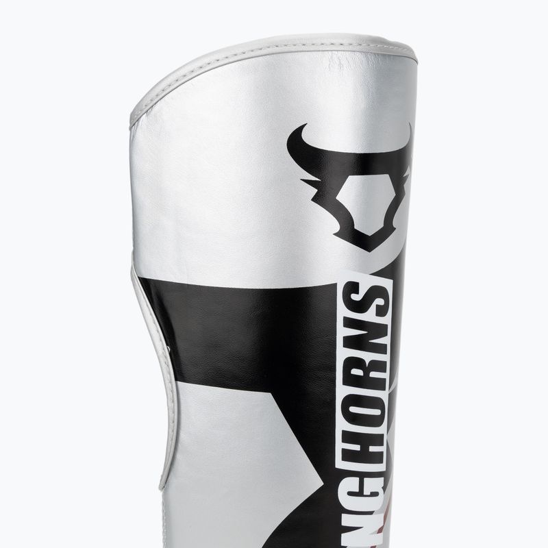 Sípcsont- és lábfejvédők Venum Ringhorns Charger Shin silver/black 6