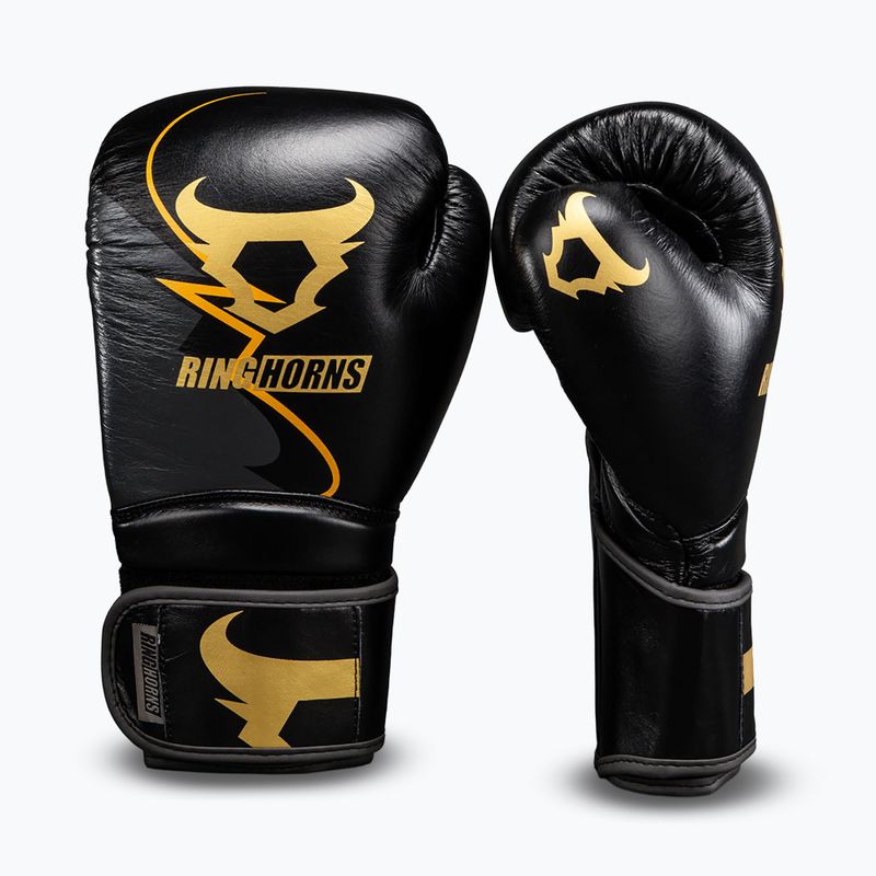 Boxkesztyű Venum Ringhorns Charger Boxing black/gold 2