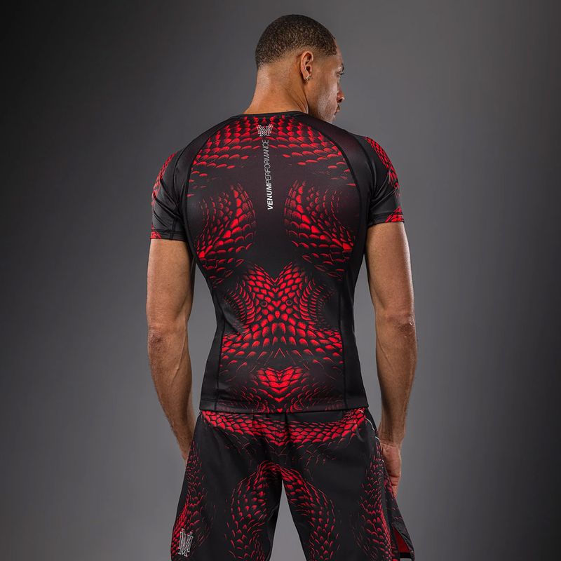 Férfi rashguard Venum Matupa Short Sleeve black/red/silver 2