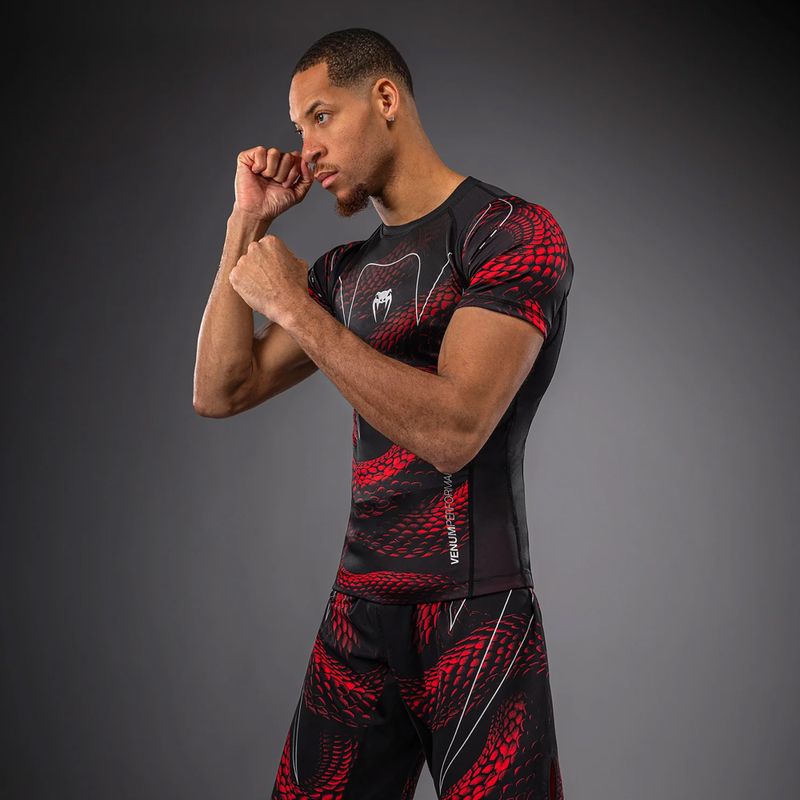 Férfi rashguard Venum Matupa Short Sleeve black/red/silver 4