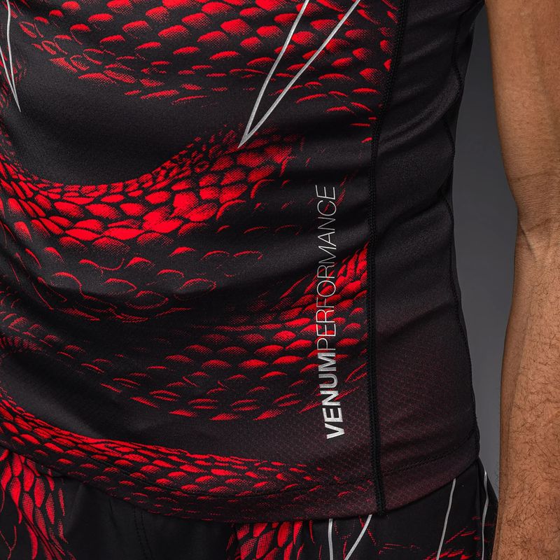 Férfi rashguard Venum Matupa Short Sleeve black/red/silver 6