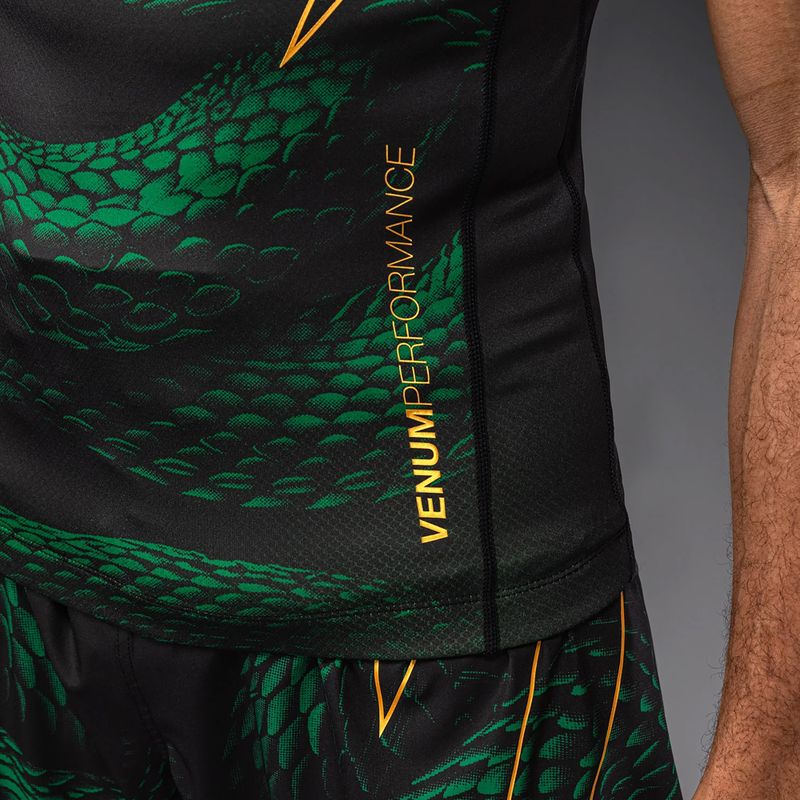 Férfi rashguard Venum Matupa Short Sleeve black/green/gold 6