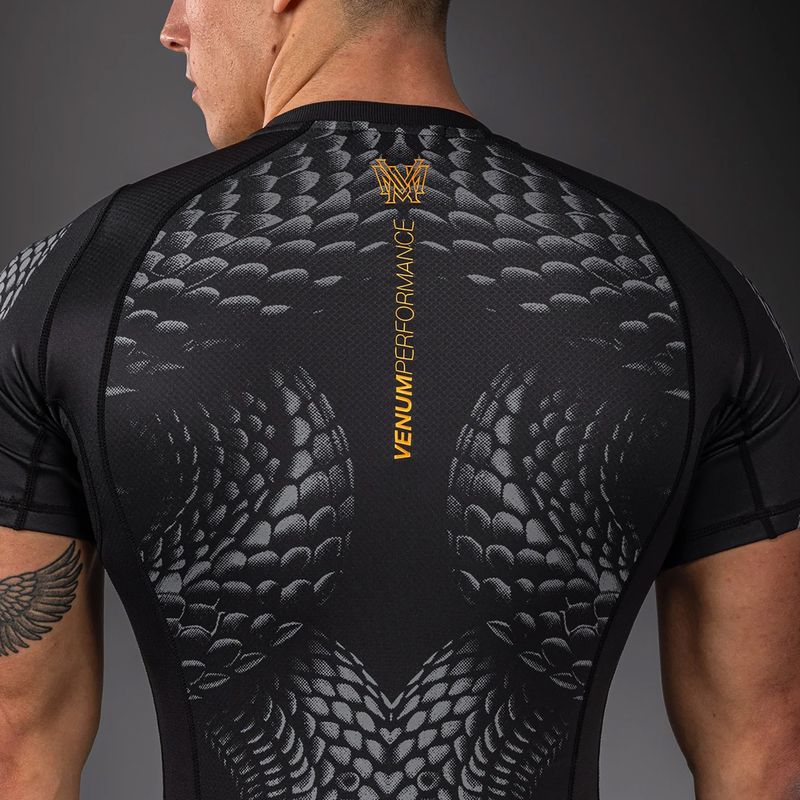 Férfi rashguard Venum Matupa Short Sleeve black/grey/gold 6