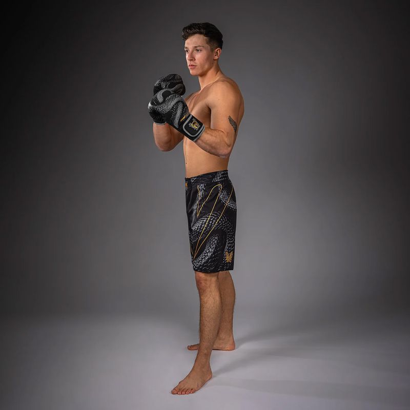 Férfi edzőshort Venum Matupa Fightshorts black/grey/gold 4