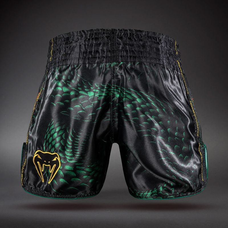 Férfi edzőshort Venum Matupa Muay Thai black/green/gold 2