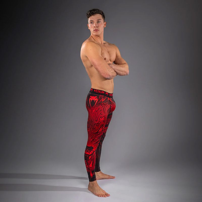 Férfi edző leggings Venum Wolf Attack Spats black/red 2