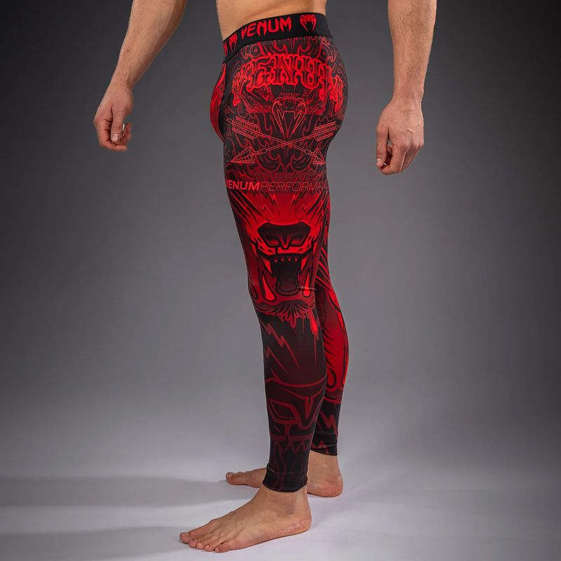 Férfi edző leggings Venum Wolf Attack Spats black/red 4