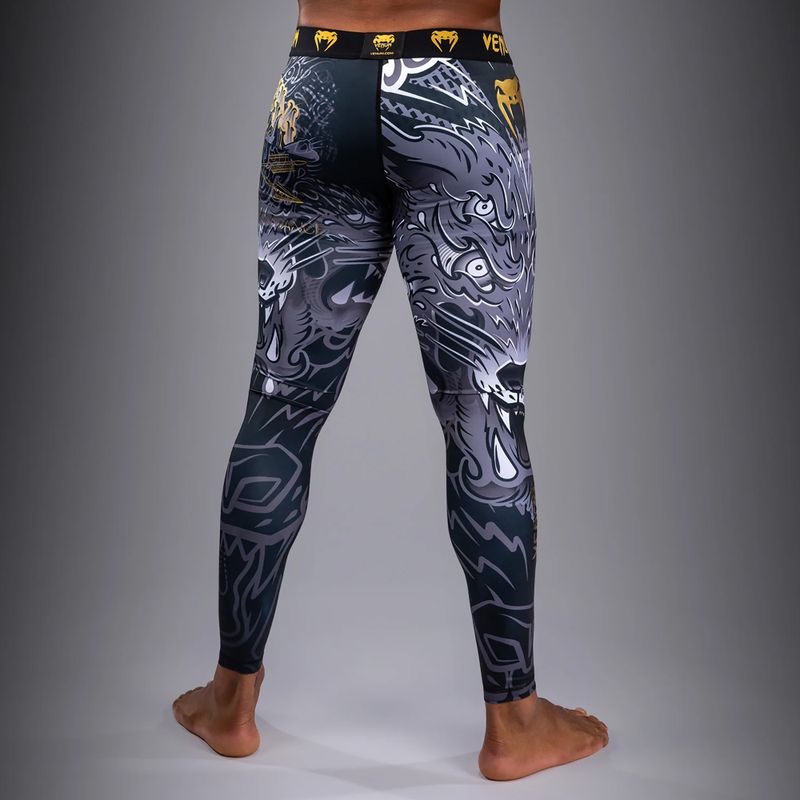 Férfi edző leggings Venum Wolf Attack Spats black/grey 2