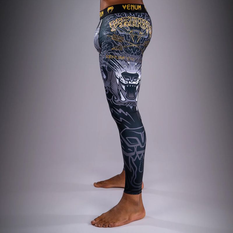 Férfi edző leggings Venum Wolf Attack Spats black/grey 4