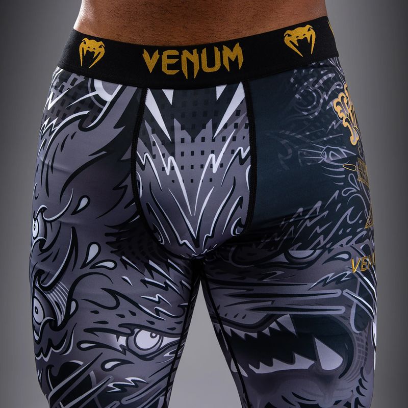 Férfi edző leggings Venum Wolf Attack Spats black/grey 5