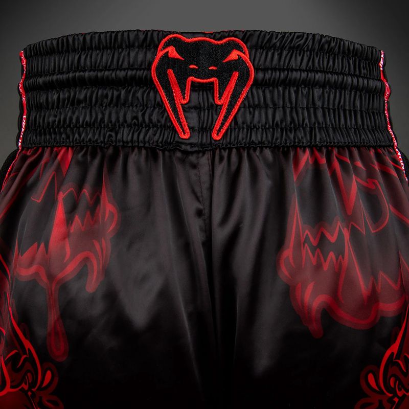 Férfi edzőshort Venum Wolf Attack Muay Thai Shorts black/red 7