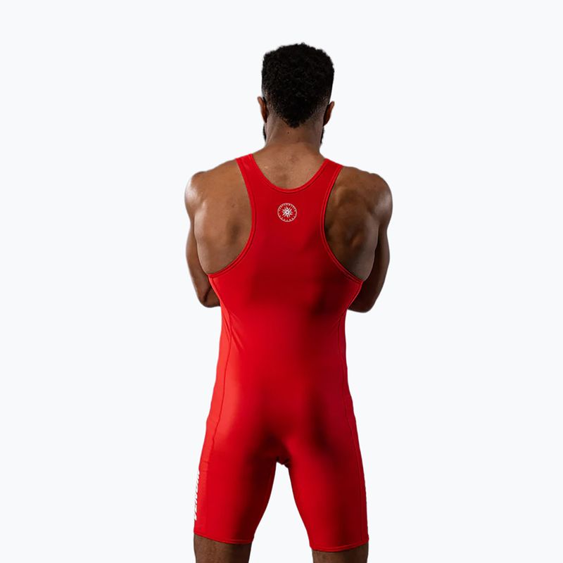 Férfi overál Venum Challenger Wrestling Singlet red 2