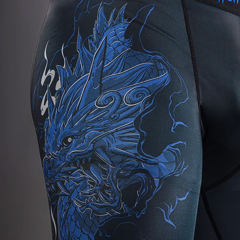 Férfi edzőleggingsek Venum Thunder Dragon Spats Black/Royal Blue 7