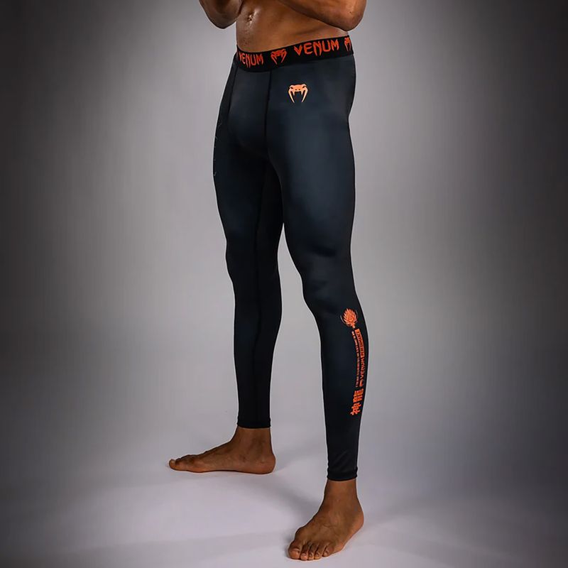 Férfi edzőleggingsek Venum Thunder Dragon Spats Black/Grey/Copper 4