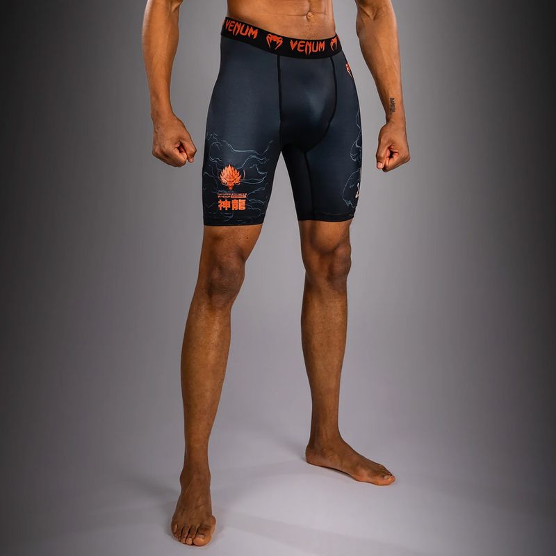 Férfi edző rövidnadrág Venum Thunder Dragon Vale Tudo Black/Grey/Copper 5
