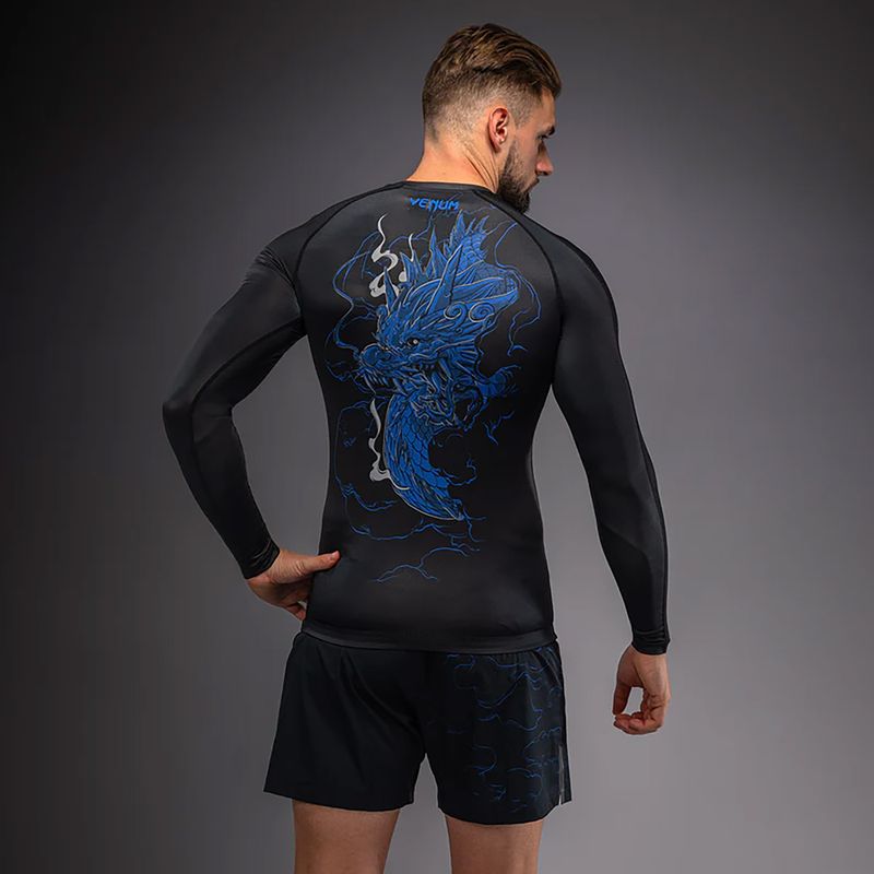 Hosszú ujjú rashguard Venum Thunder Dragon black/royal blue 2