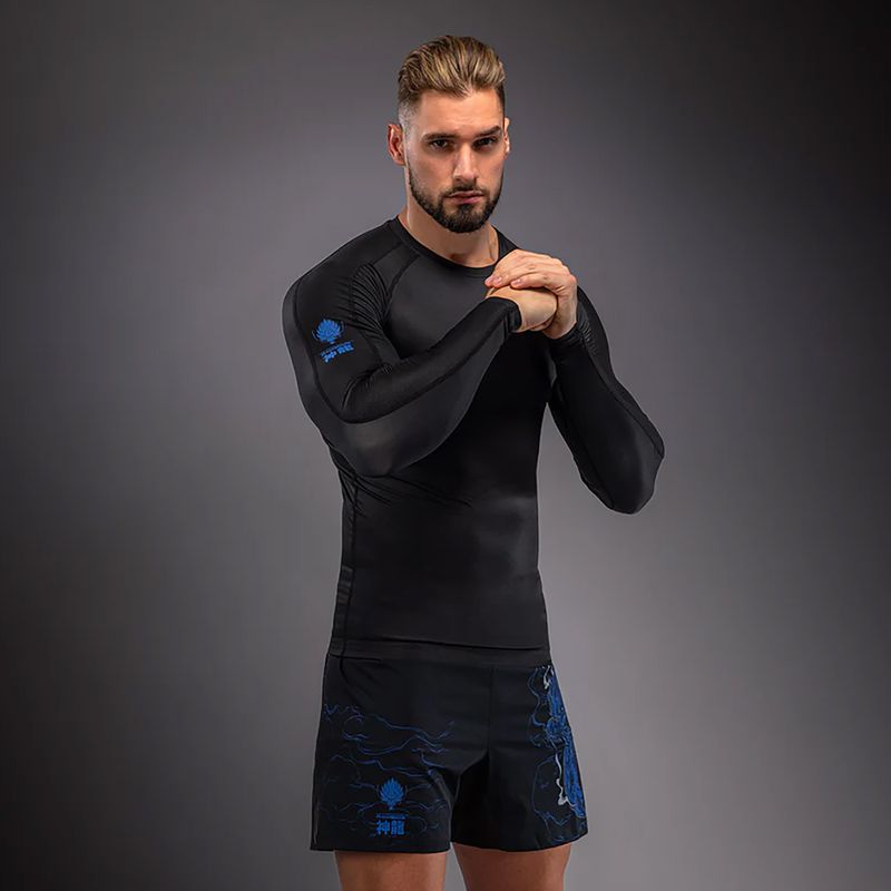 Férfi hosszú ujjú rashguard Venum Thunder Dragon black/royal blue 3