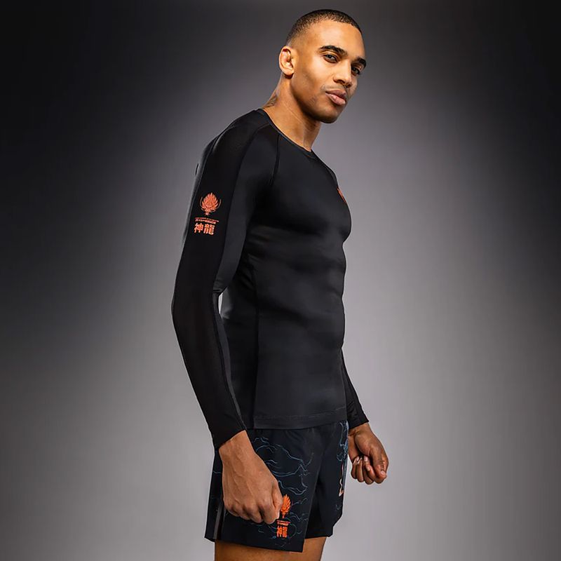 Férfi hosszú ujjú rashguard Venum Thunder Dragon black/grey/copper 3