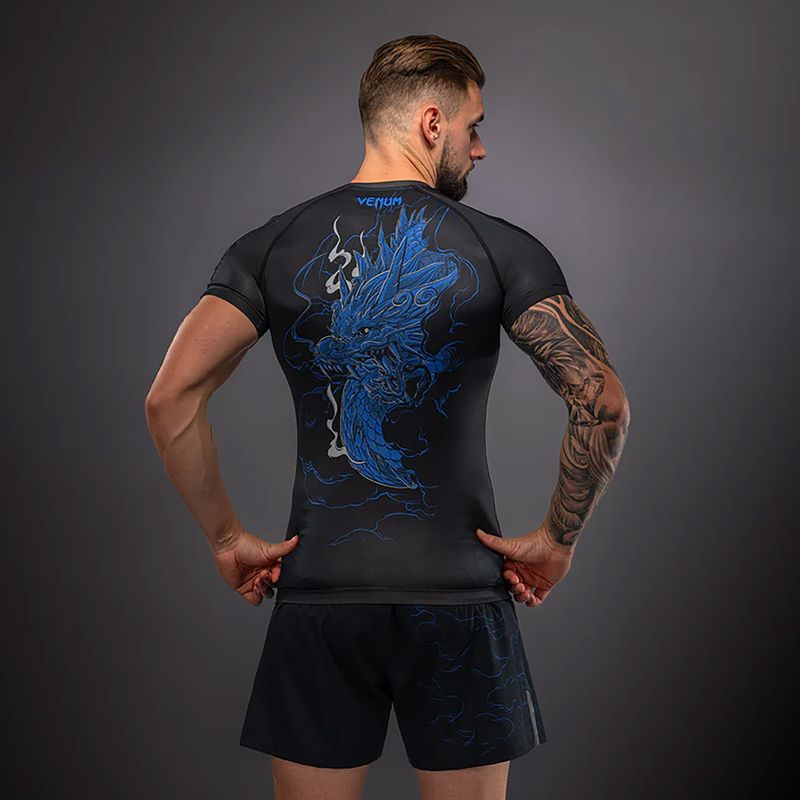 Férfi rashguard Venum Thunder Dragon black/royal blue 2