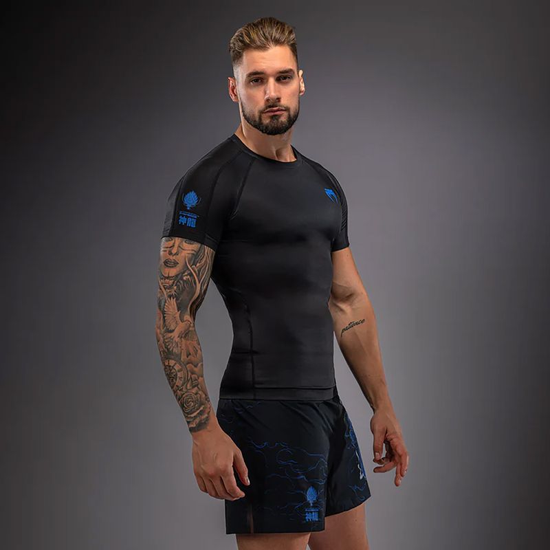 Férfi rashguard Venum Thunder Dragon black/royal blue 3